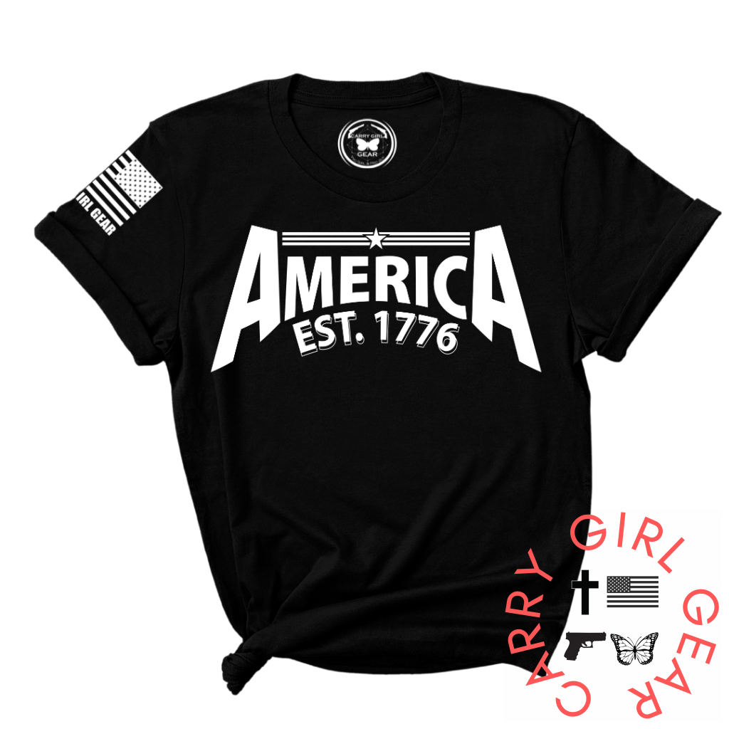 America Baby Tee Xs / Black Unisex Cut Cgg Perfect Tee