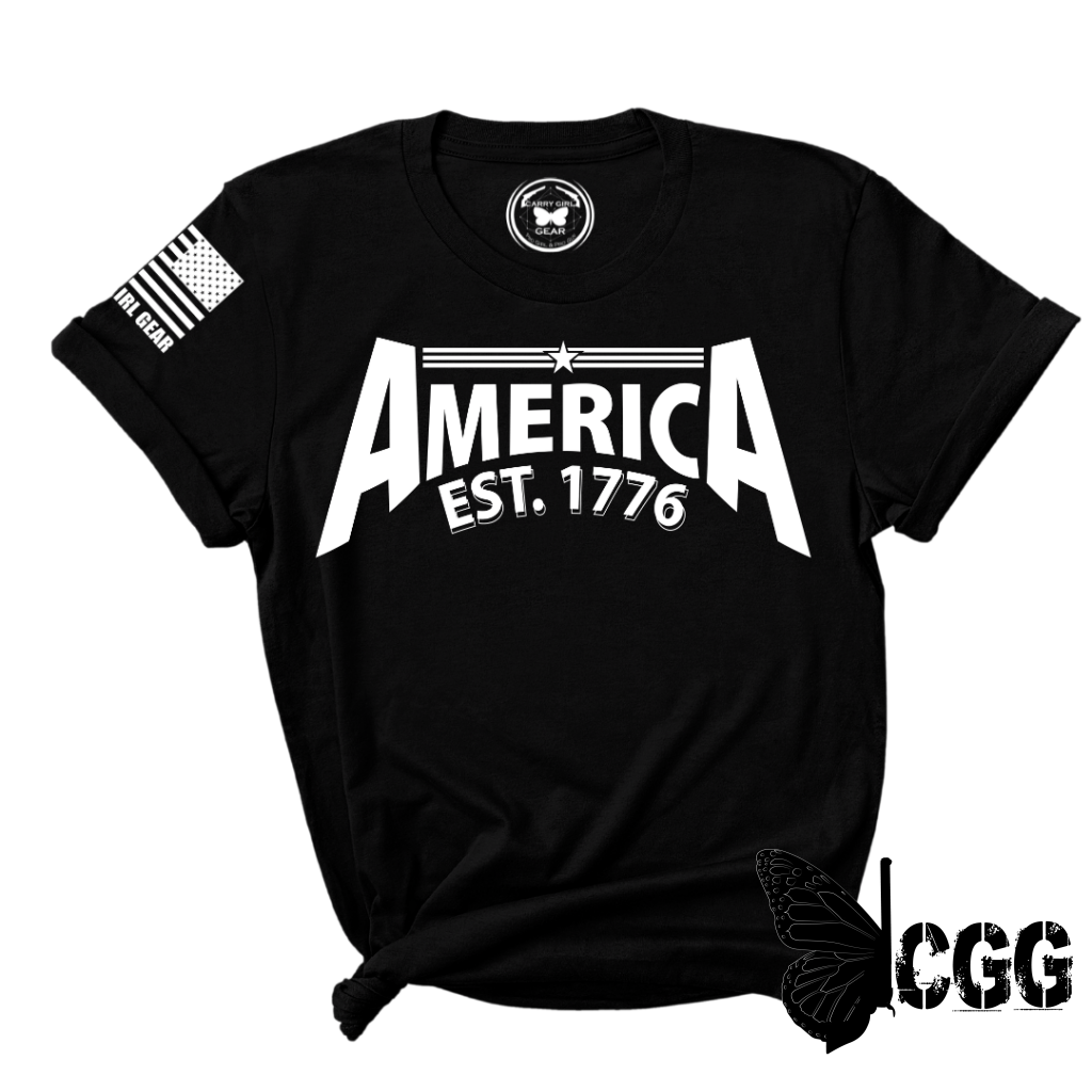 America Baby Tee Xs / Black Unisex Cut Cgg Perfect Tee