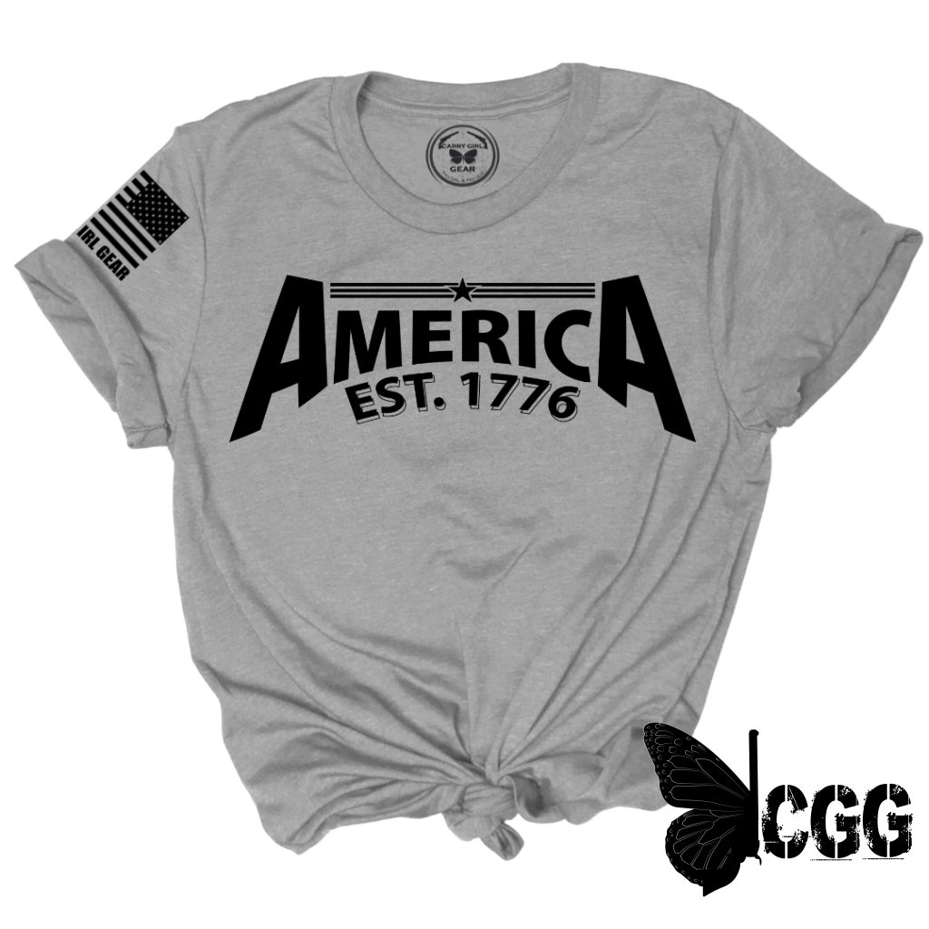 America Baby Tee Xs / Steel Unisex Cut Cgg Perfect Tee