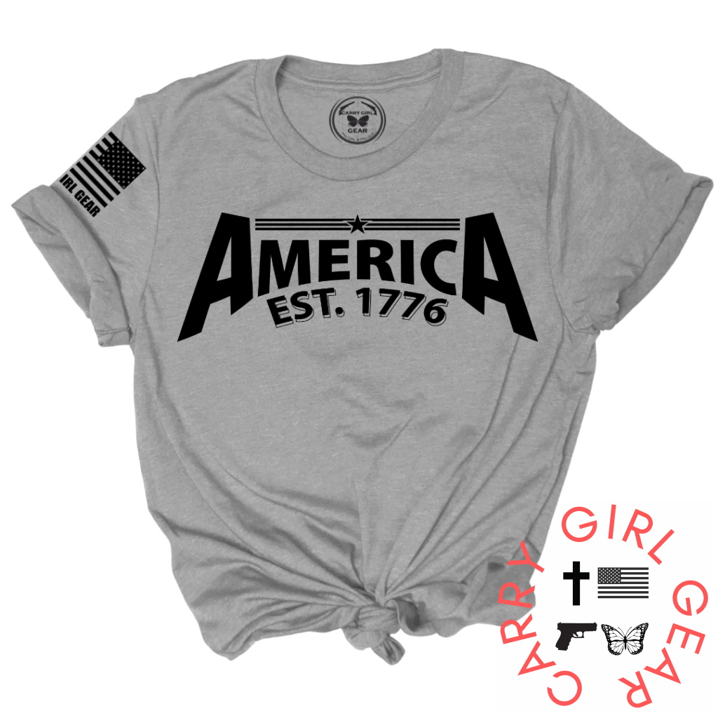 America Baby Tee Xs / Steel Unisex Cut Cgg Perfect Tee