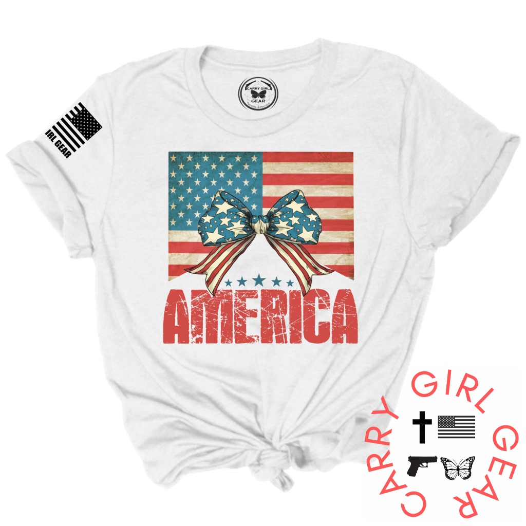 AMERICA TEE XS / WHITE / UNISEX CUT CGG PERFECT TEE