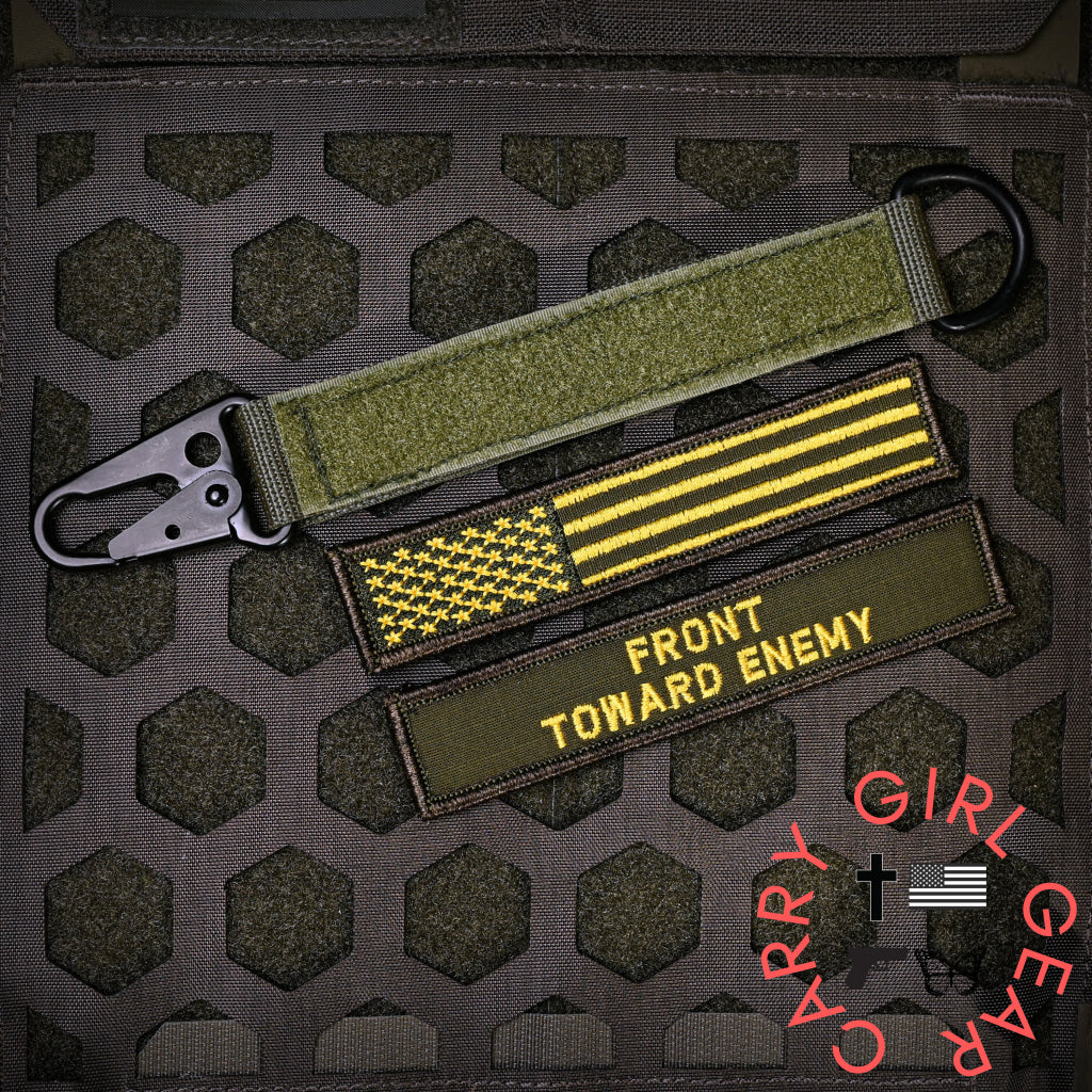 American Made Heavy Duty Tactical Keychain - Front Toward Enemy
