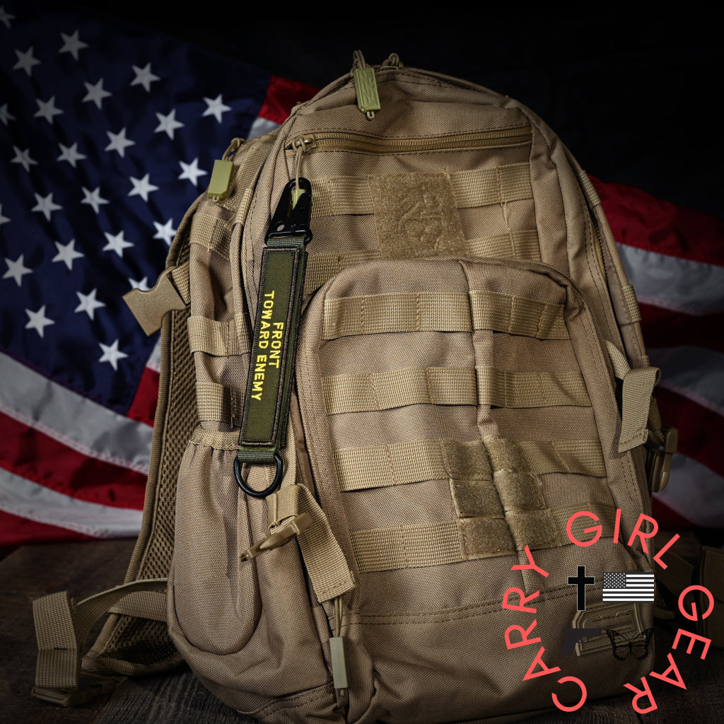 American Made Heavy Duty Tactical Keychain - Front Toward Enemy