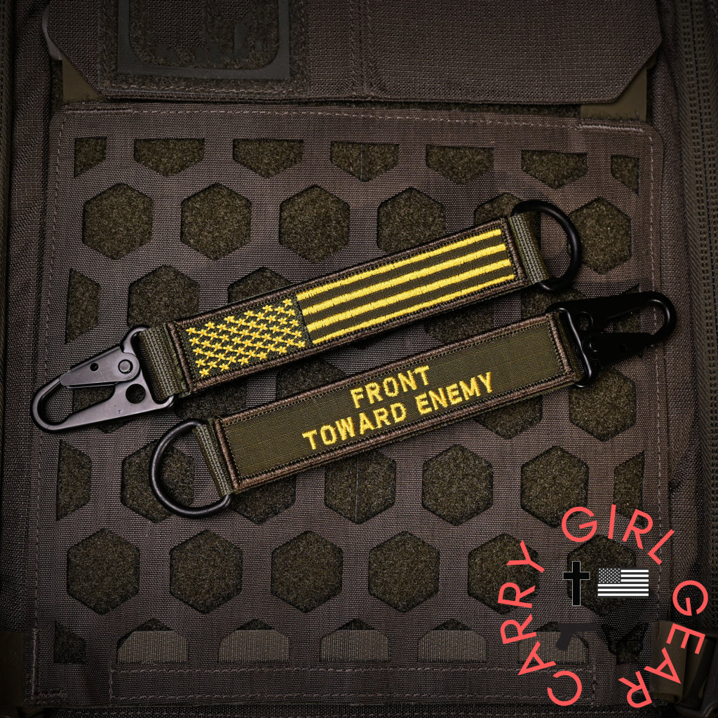 American Made Heavy Duty Tactical Keychain - Front Toward Enemy