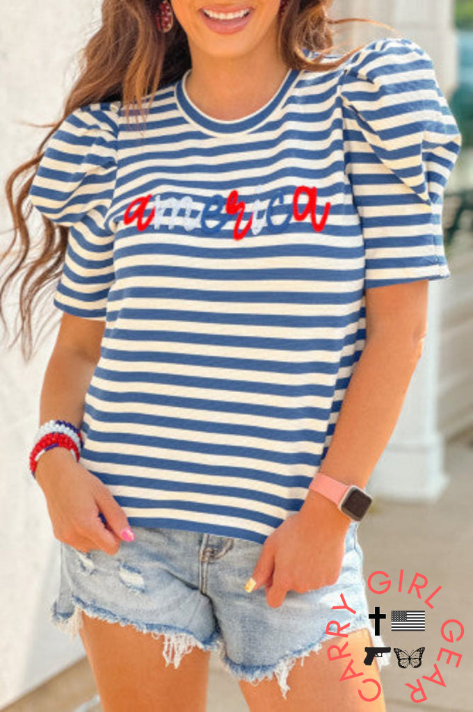 American Puff Sleeve Top SMALL