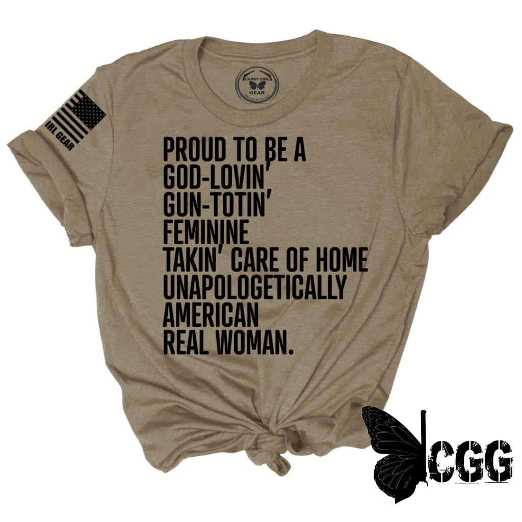 American Real Woman Tee Xs / Latte Unisex Cut Cgg Perfect Tee