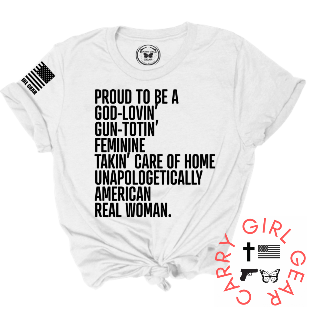 American Real Woman Tee Xs / White Unisex Cut Cgg Perfect Tee