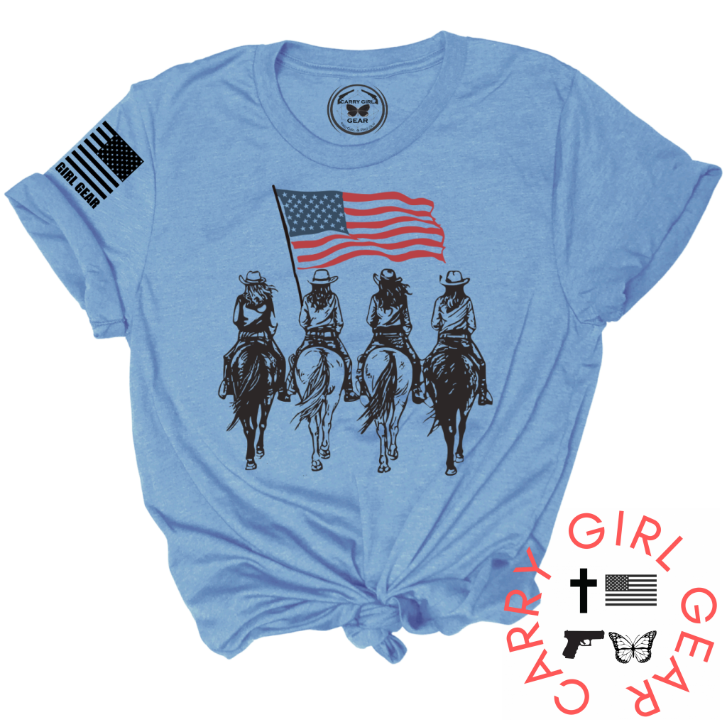 AMERICAN RIDERS TEE XS / CAROLINA / UNISEX CUT CGG PERFECT TEE