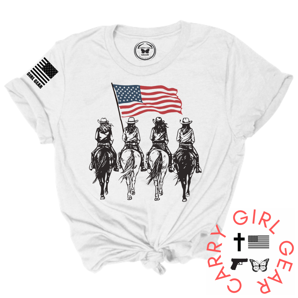 AMERICAN RIDERS TEE XS / WHITE / UNISEX CUT CGG PERFECT TEE