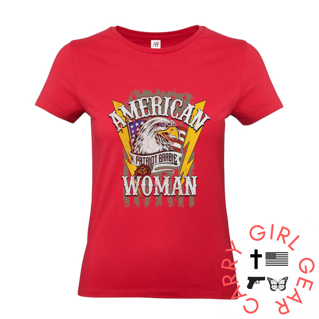 American Woman Design -clearance Red women’s fitted / s Crew Sweatshirt