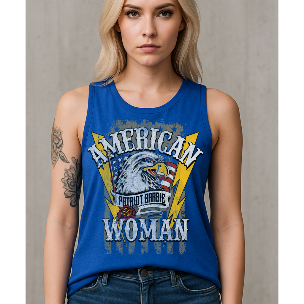 AMERICAN WOMAN TANK ROYAL BLUE / S MUSCLE TANK