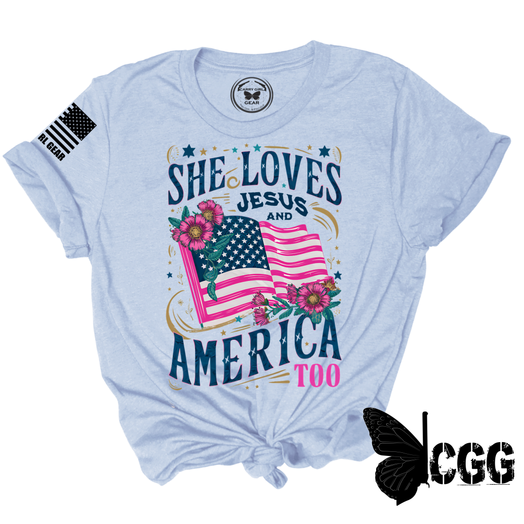 And America Too Tee Xs / Blue Unisex Cut Cgg Perfect