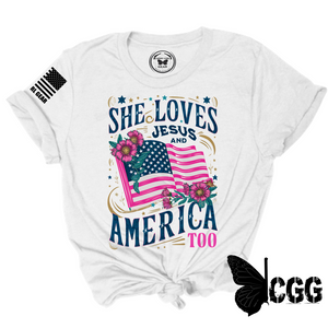 And America Too Tee Xs / White Unisex Cut Cgg Perfect