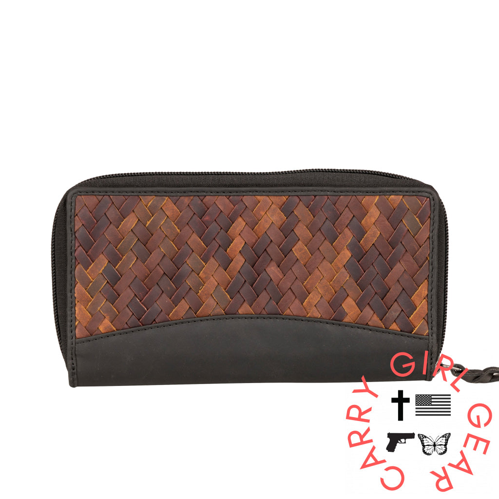 Angie Rfid Woven Leather Wallet By Lady Conceal Wallets