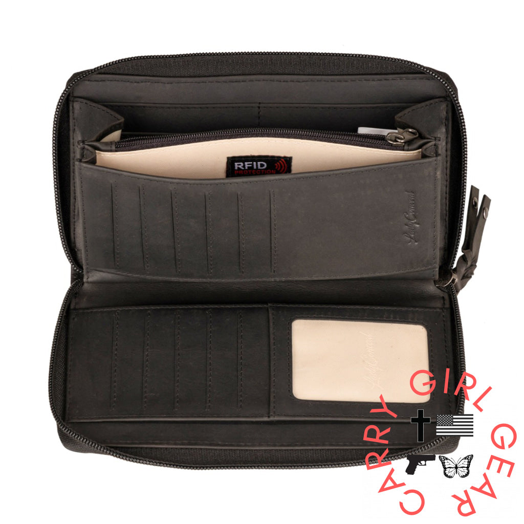 Angie Rfid Woven Leather Wallet By Lady Conceal Wallets