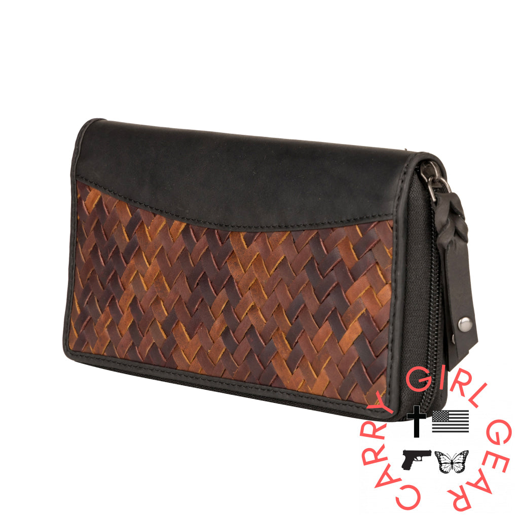 Angie Rfid Woven Leather Wallet By Lady Conceal Wallets