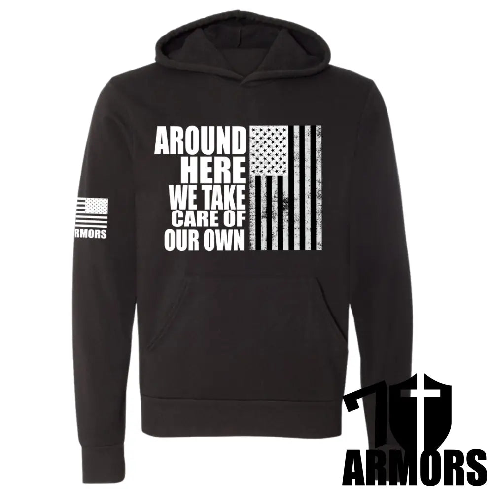 Around Here Hoodie Black / Sm