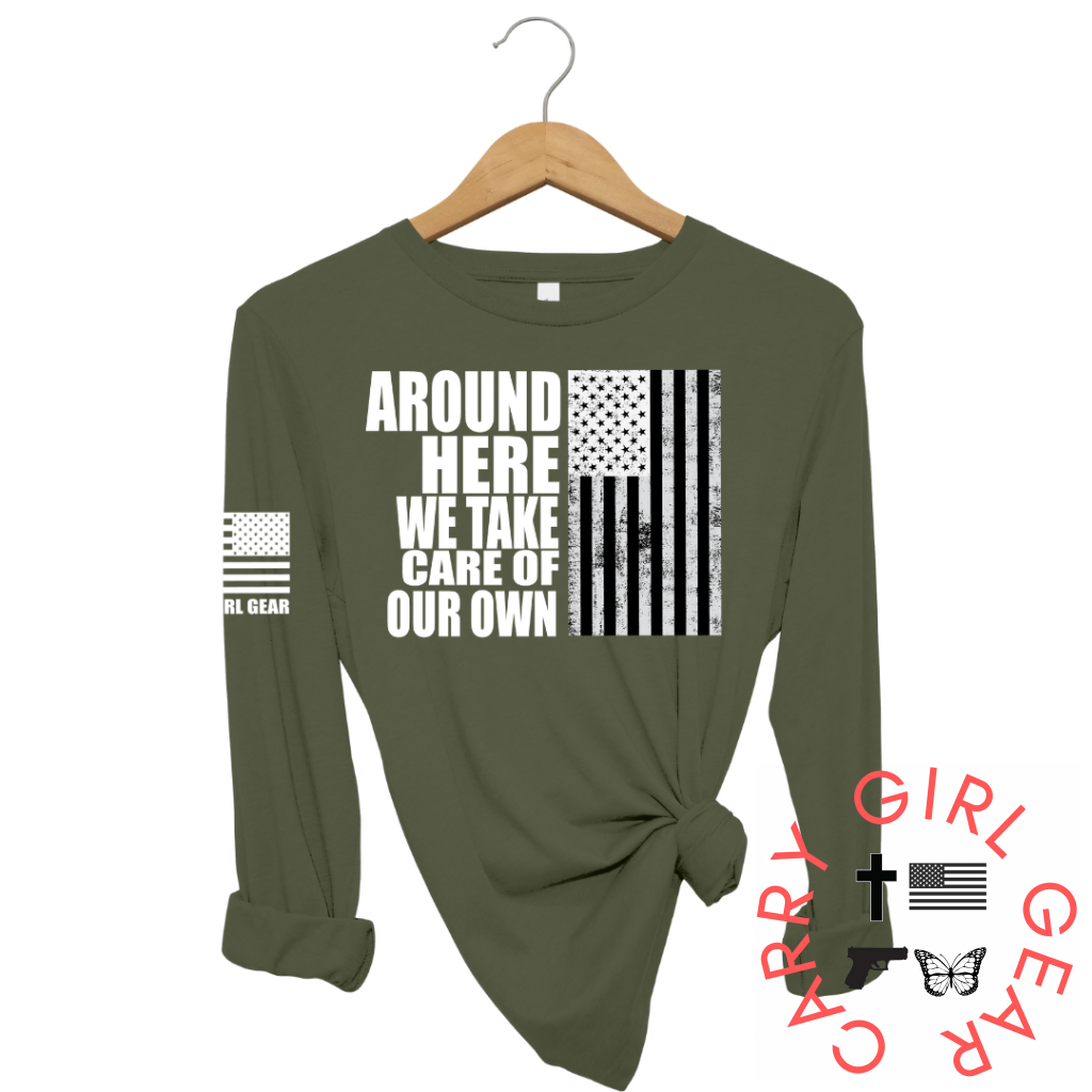 Around Here Long Sleeve Olive / Xs