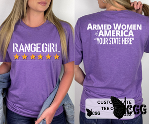 Awa Custom State Tee Range-Girl / Xs Heather Purple Cgg Perfect Tee
