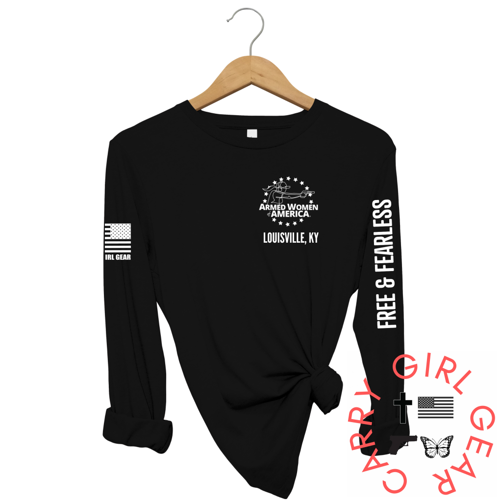 Awa Louisville & Derby City Ky Long Sleeve Black / Xs