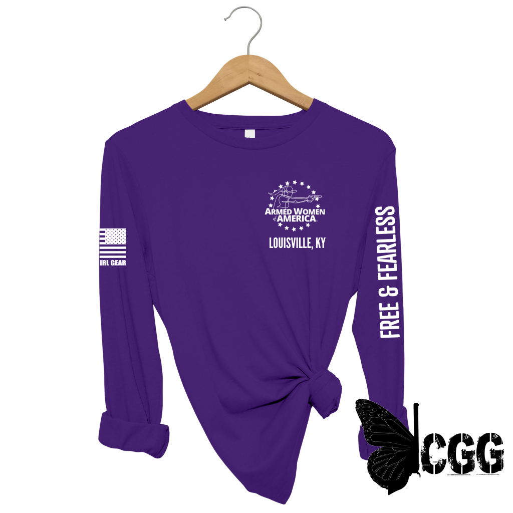 Awa Louisville & Derby City Ky Long Sleeve Purple / Xs