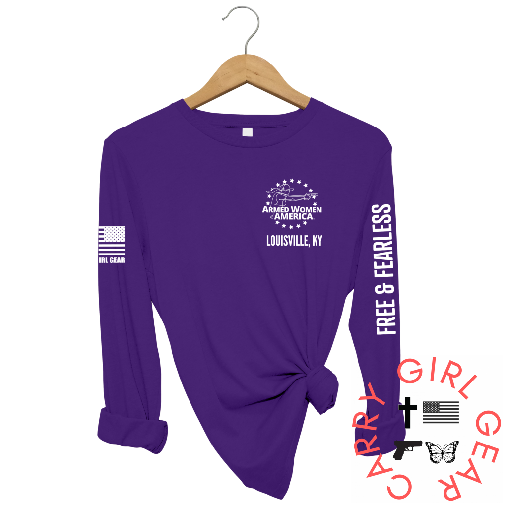 Awa Louisville & Derby City Ky Long Sleeve Purple / Xs