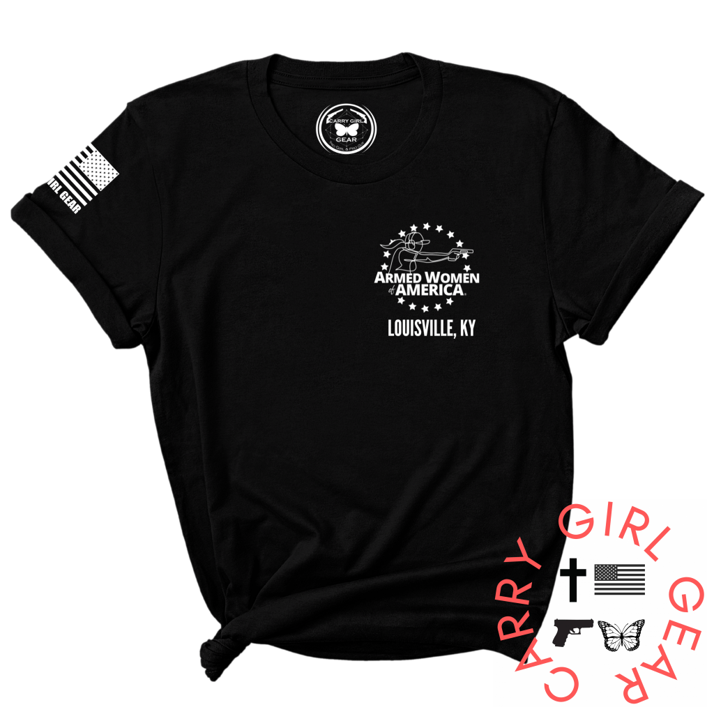 Awa Louisville & Derby City Ky Tee Xs / Black Unisex Cut Cgg Perfect