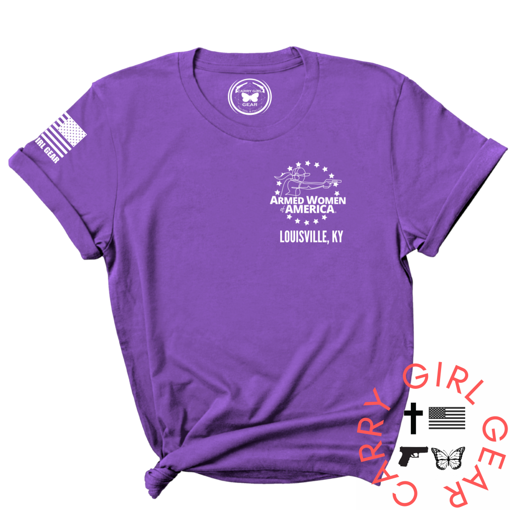 Awa Louisville & Derby City Ky Tee Xs / Royal Purple Unisex Cut Cgg Perfect