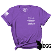 Awa Louisville & Derby City Ky Tee Xs / Royal Purple Unisex Cut Cgg Perfect