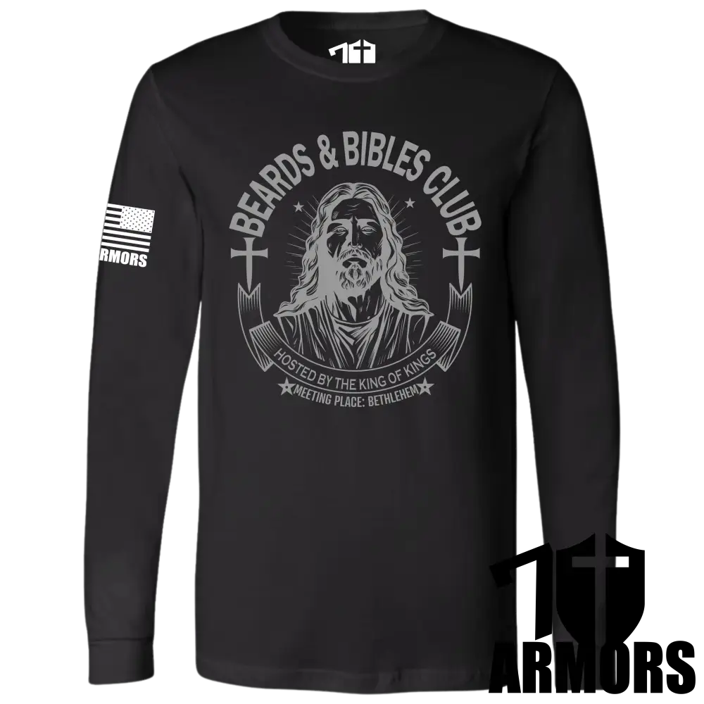 Beards And Bibles Club Long Sleeve Sm / Black