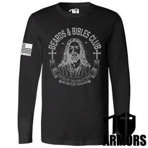 Beards And Bibles Club Long Sleeve Sm / Black