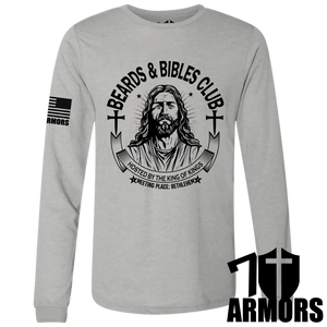 Beards And Bibles Club Long Sleeve Sm / Gray