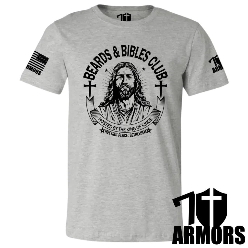 Beards And Bibles Club T-Shirt Sm / Gray T-Shirts