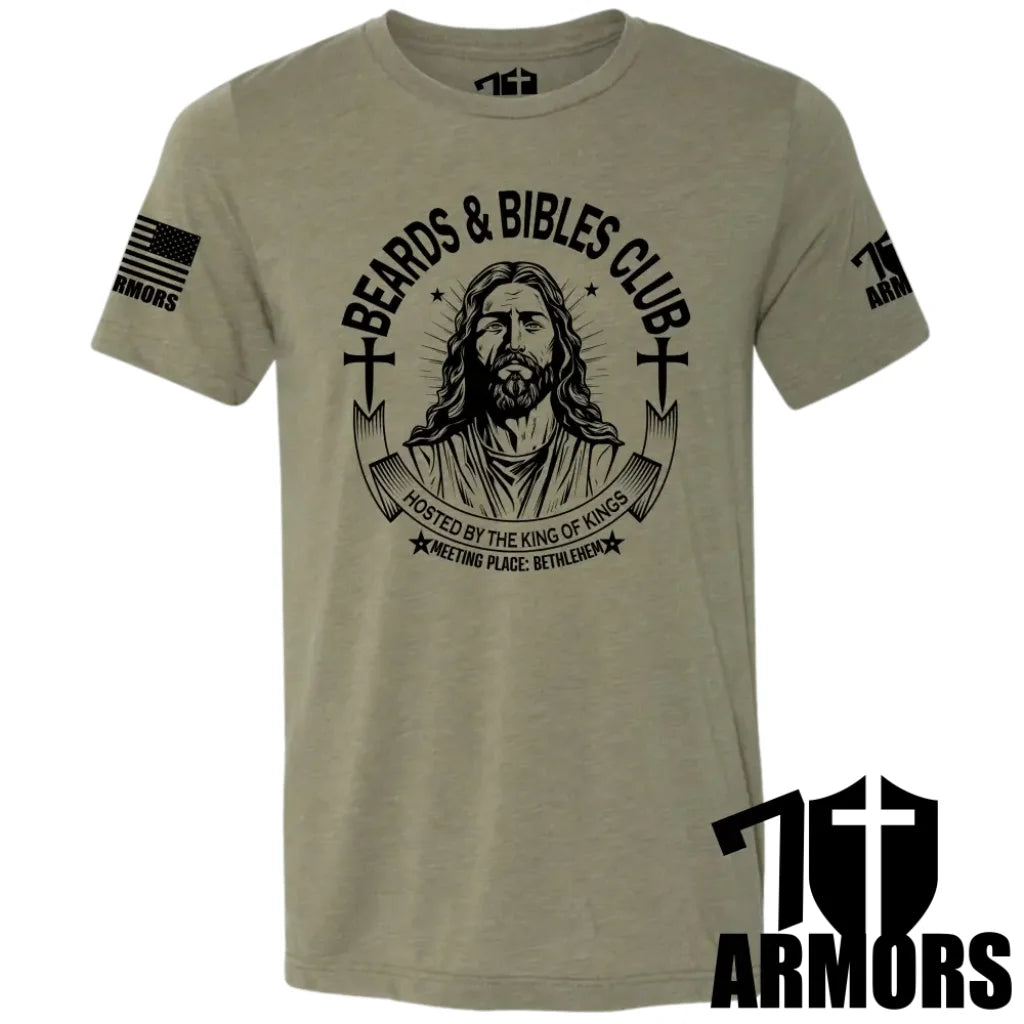 Beards And Bibles Club T-Shirt Sm / Od Green T-Shirts