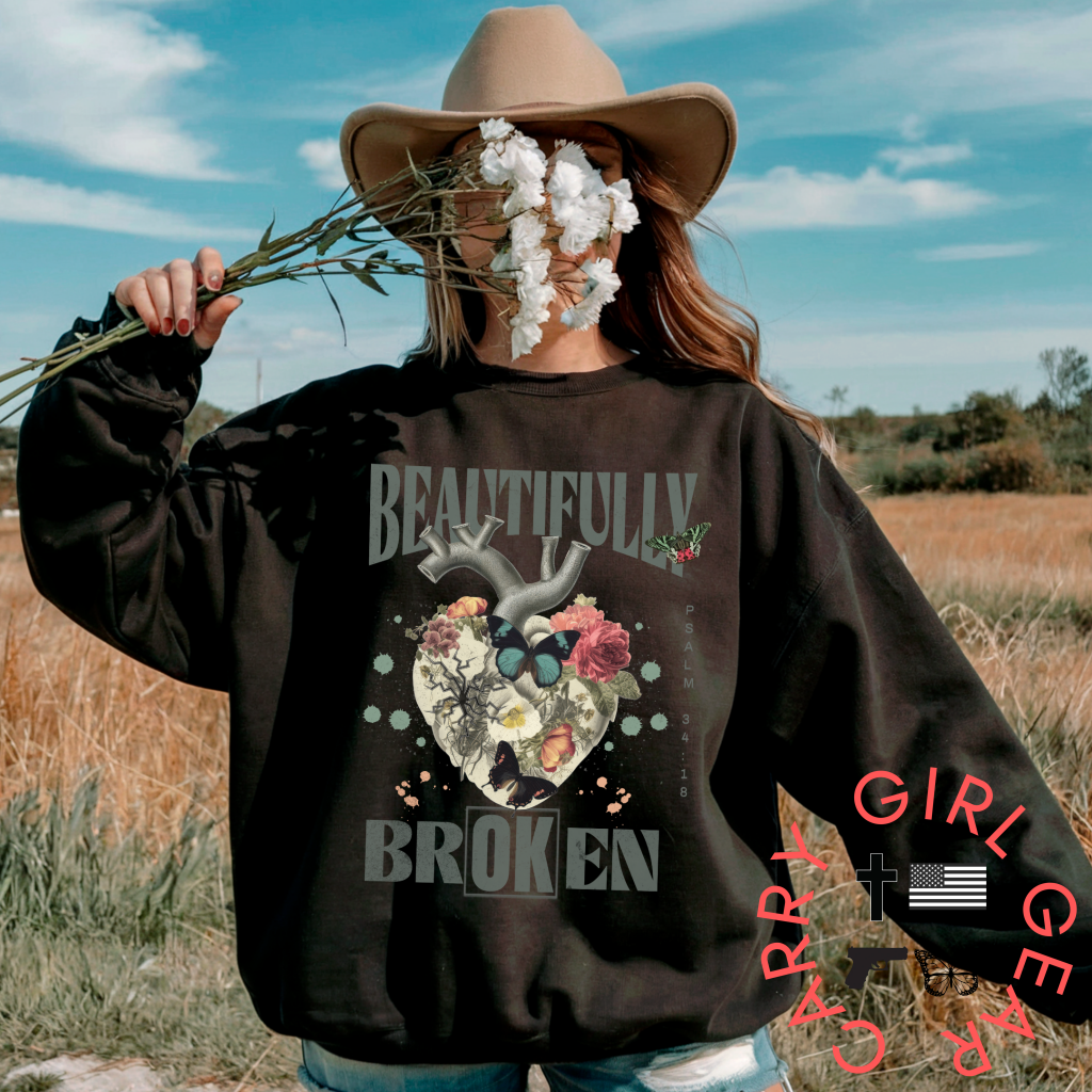 BEAUTIFULLY BROKEN Sweatshirt SWEATSHIRT / BLACK / XS