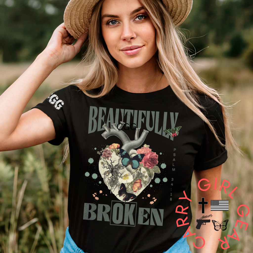 BEAUTIFULLY BROKEN TEE XS / BLACK / UNISEX CUT CGG PERFECT TEE