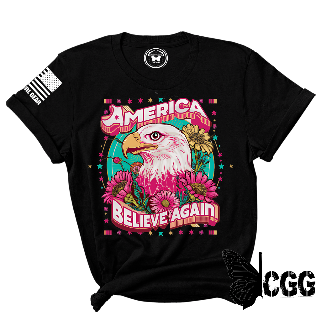 Believe Again Tee Xs / Black Unisex Cut Cgg Perfect