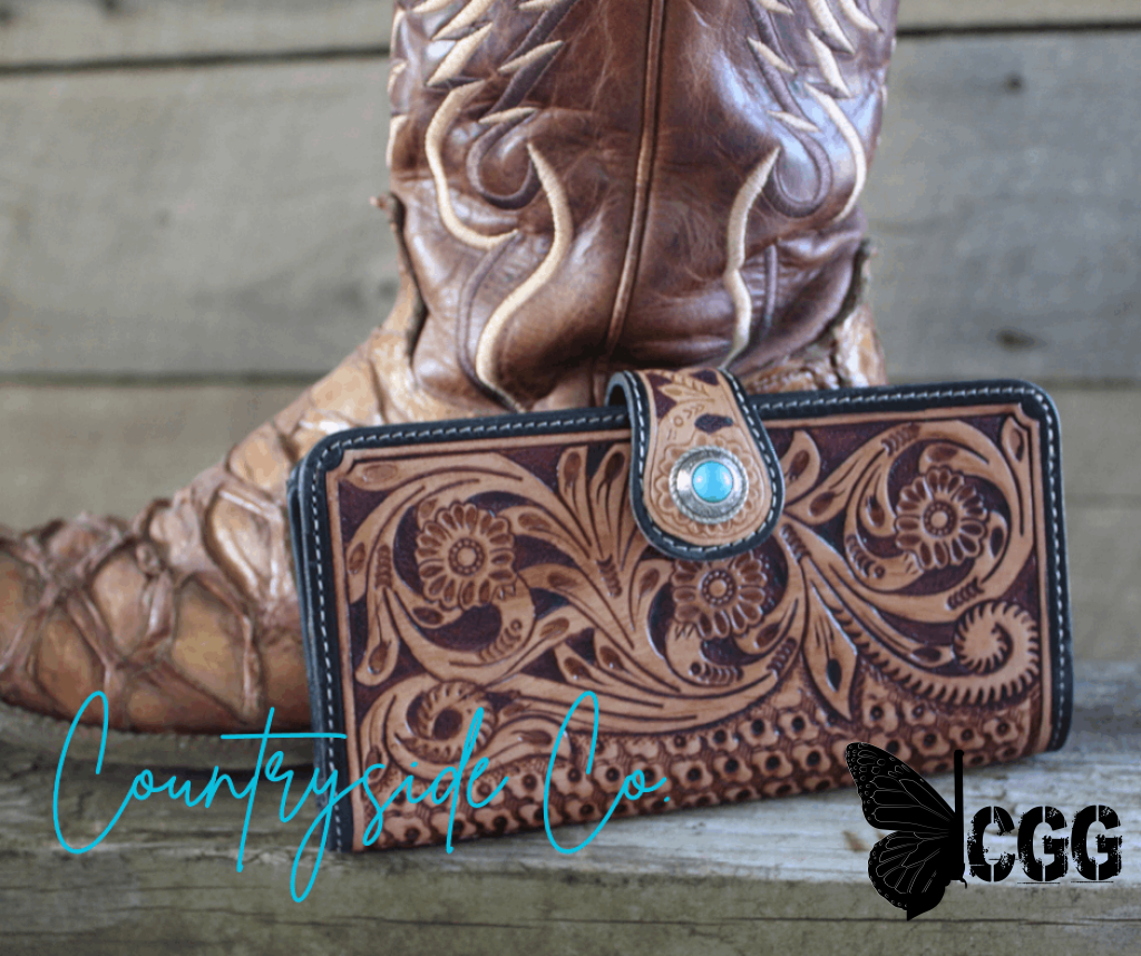 Bella Tooled Leather Wallet