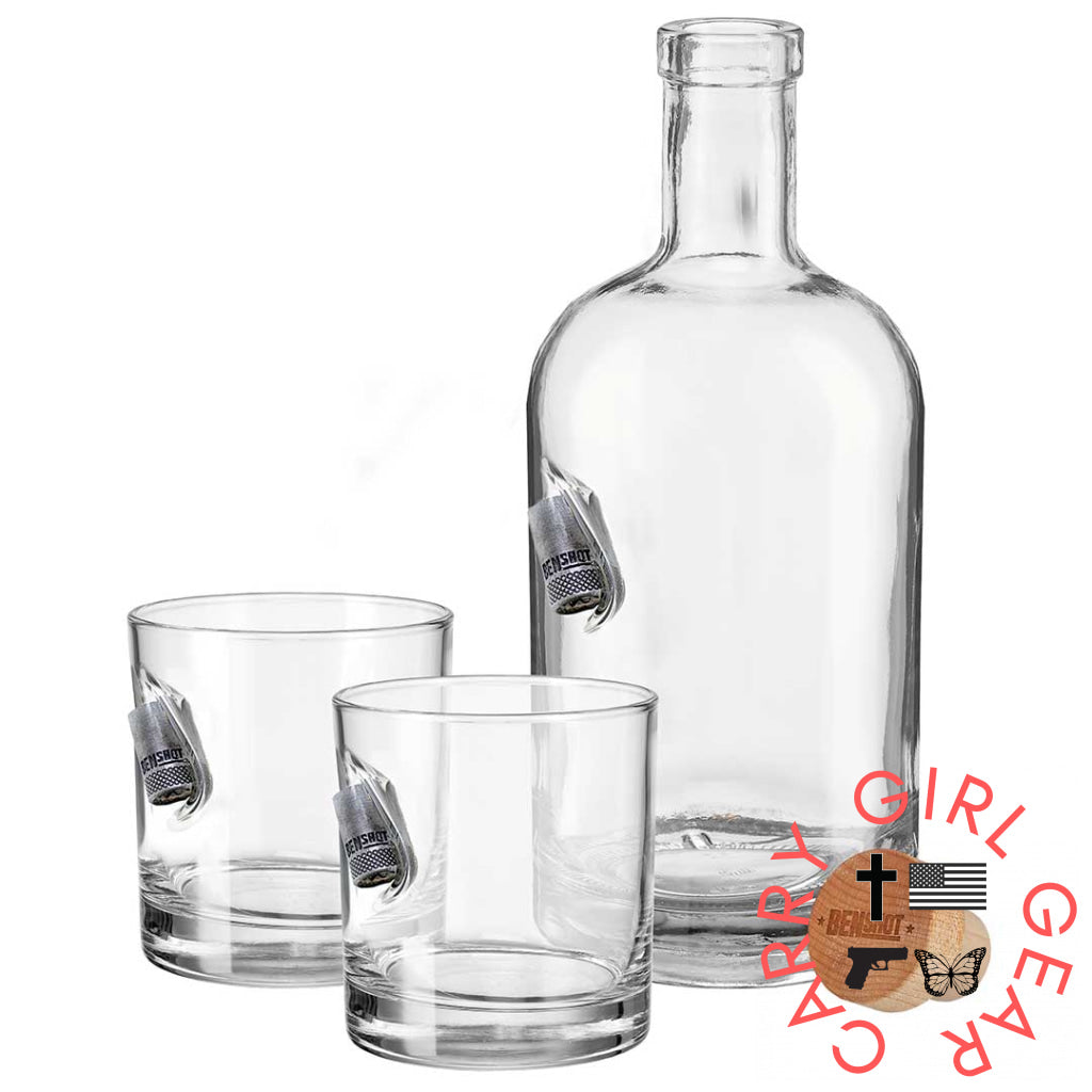 Benshot 10Mm Socket Glasses No / Decanter And Two Rocks