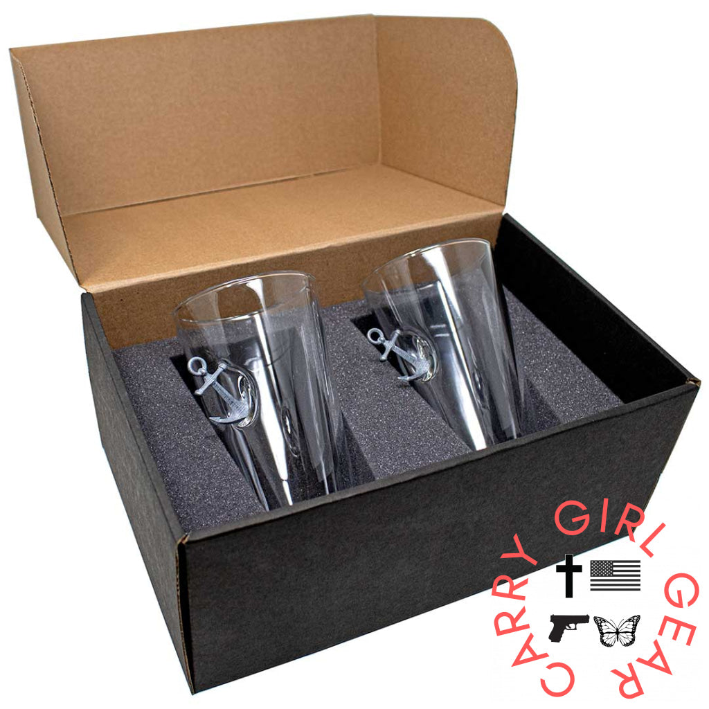 Benshot Anchor Glasses Yes / Pint Glass (16Oz)