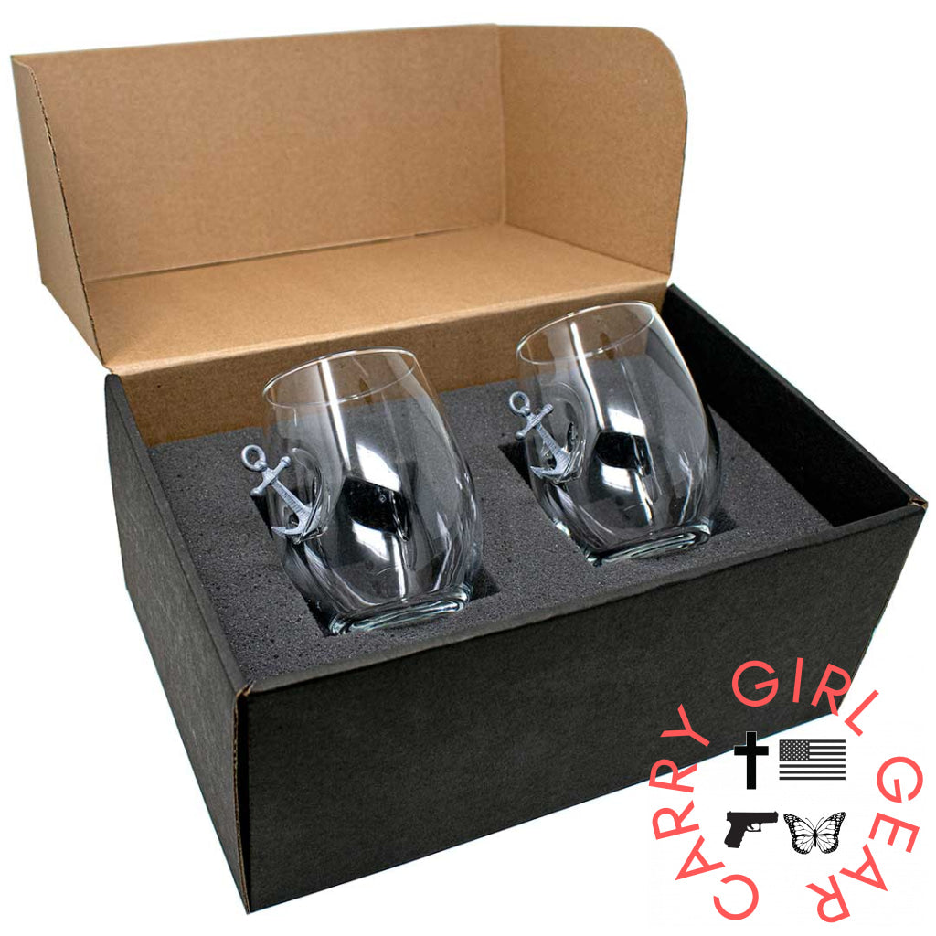 Benshot Anchor Glasses Yes / Wine Glass (15Oz)