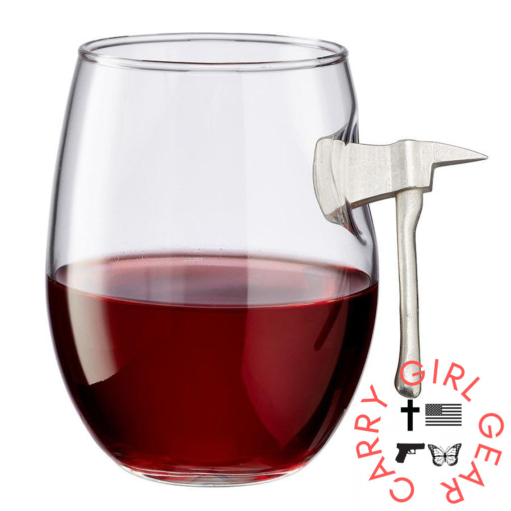 Benshot Fire Axe Glasses No / Wine Glass (15Oz)