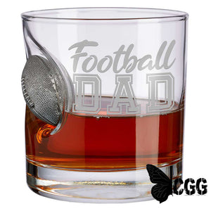 Benshot ’Football Mom’ Glasses Football Dad / No Rocks Glass (11Oz)