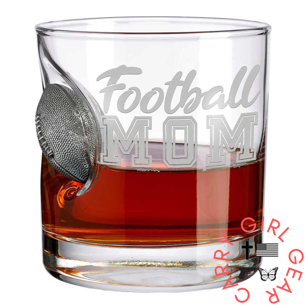 Benshot ’Football Mom’ Glasses Football Mom / No Rocks Glass (11Oz)