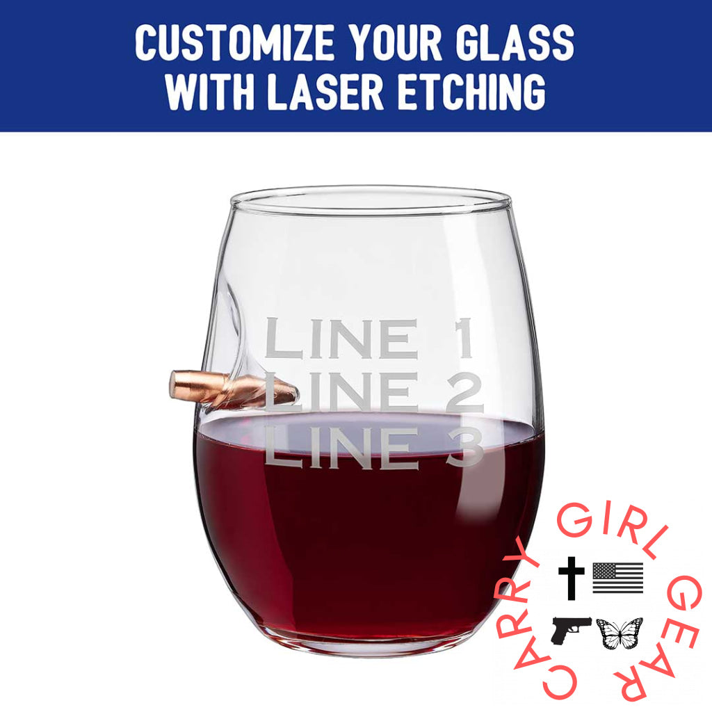 Benshot Freedom Wine Glass - 15Oz Handmade