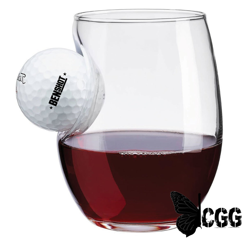 Benshot Golf Ball Glasses No / Wine Glass (15Oz)