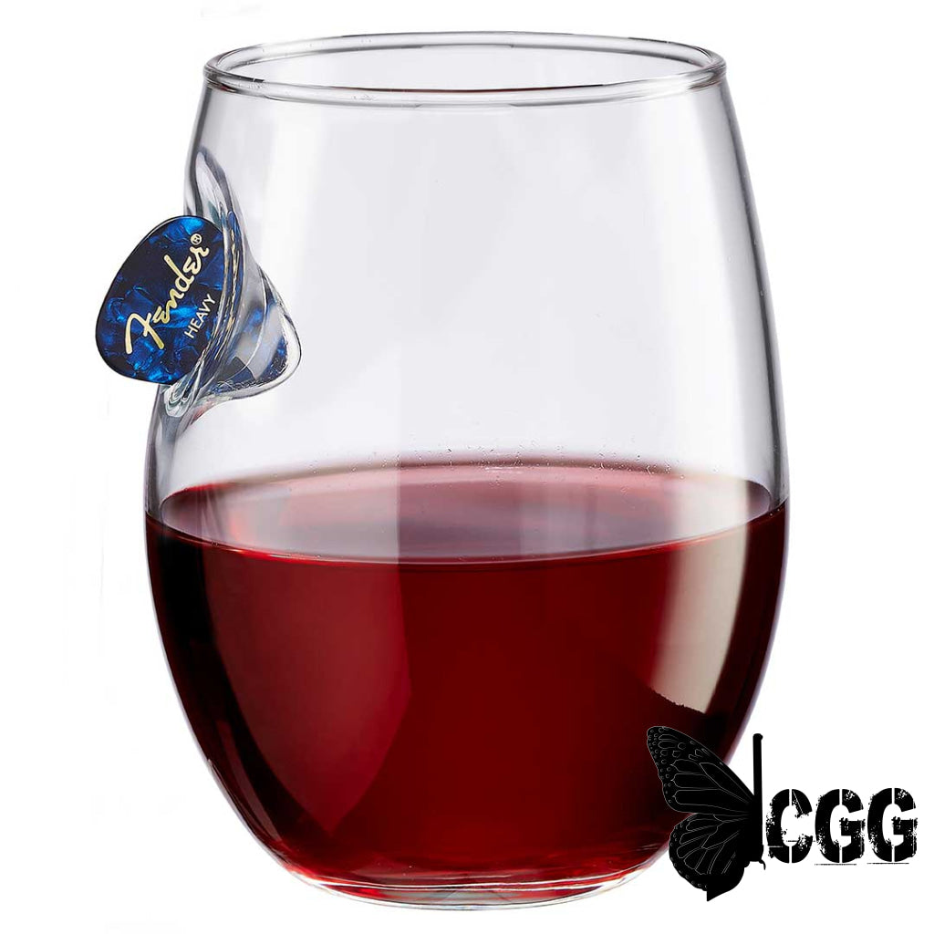 Benshot Guitar Pick Glasses No / Wine Glass (15Oz)