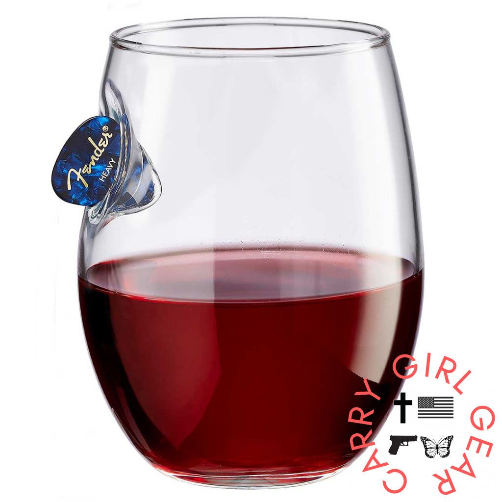 Benshot Guitar Pick Glasses No / Wine Glass (15Oz)