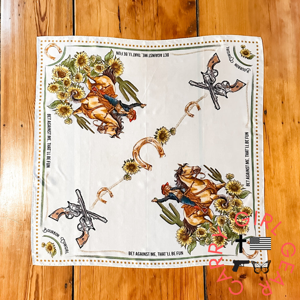 Bet Against Me That’ll Be Fun Wild Rag Scarf by Bourbon Cowgirl wildrag