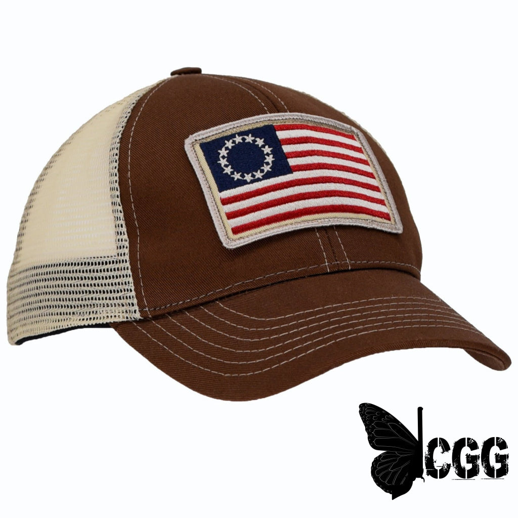 Betsy Ross Flag Patch Trucker Hat Hats